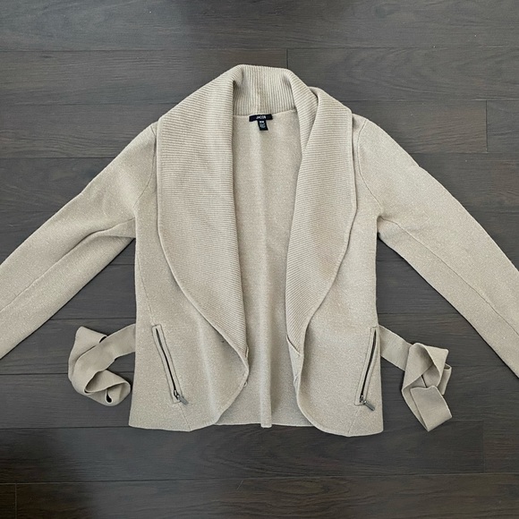 Jacob Tan Fabric Blazer with Tie - Picture 1 of 4